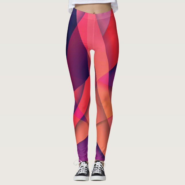 Leggings Leyendas de color geométricas (Anverso)