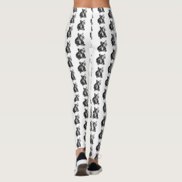 Leggings Leyendas de dibujo de arte Bulldog francés