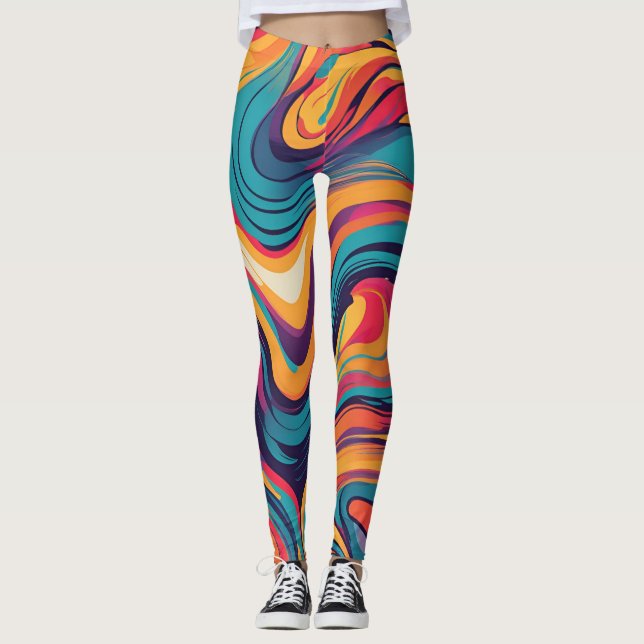 Leggings Leyendas de diseño abstractas (Anverso)