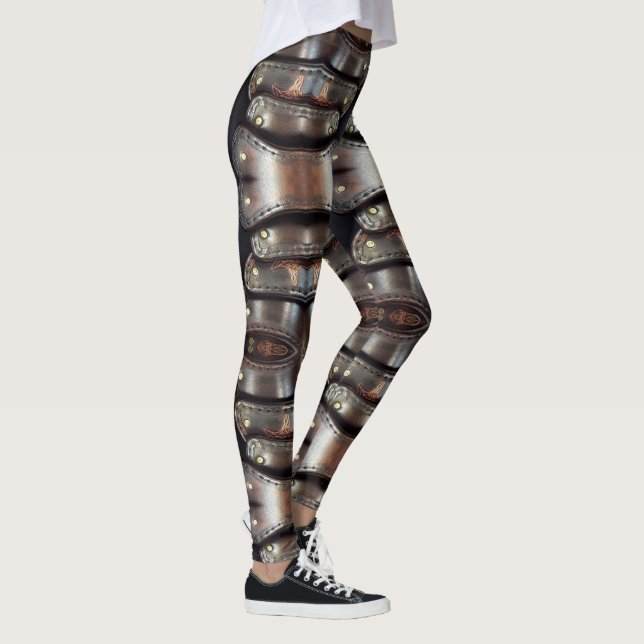 Leggings Leyendas de diseño abstracto de armadura de viking (Derecha)
