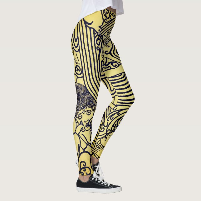 Leggings Leyendas de diseño abstracto vintage (Derecha)