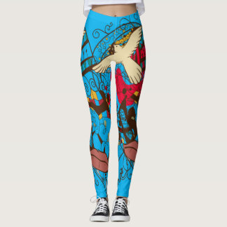 Leggings Leyendas de diseño de arte mixto