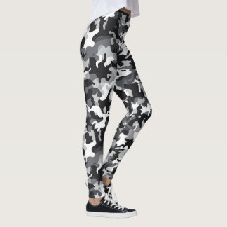 Leggings Leyendas de diseño de Camo Blanco y Negro