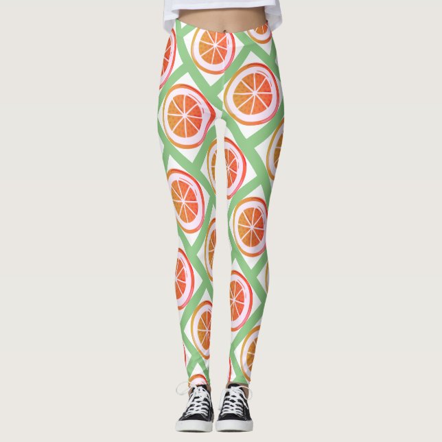 Leggings Leyendas de diseño de frutas de verano (Anverso)