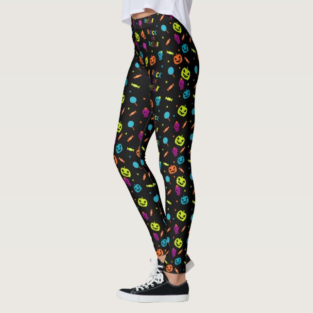 Leggings Leyendas de diseño de Halloween (Izquierda)