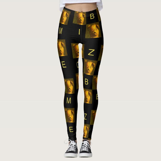 Leggings Leyendas de diseño de osito de peluche zombi (Anverso)