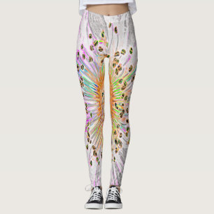Leggings Leyendas de diseño de Rosas silvestres en pasteles