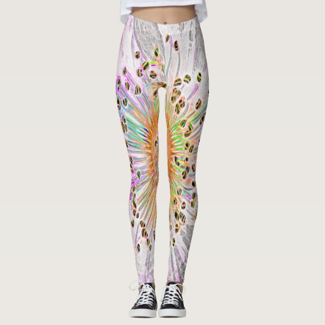 Leggings Leyendas de diseño de Rosas silvestres en pasteles (Anverso)