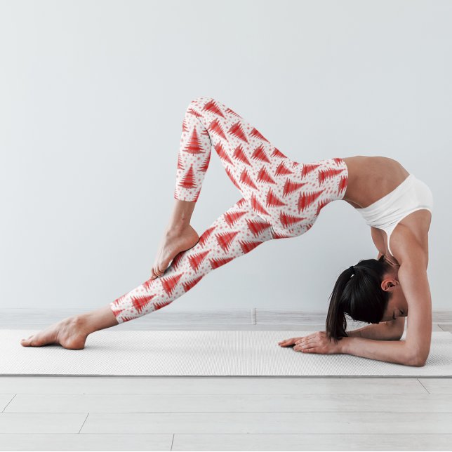Leggings Leyendas de diseño del patrón rojo del árbol de Na (Subido por el creador)