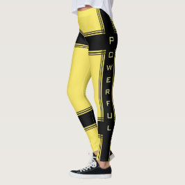 Leggings Leyendas de diseño deportivo Texto potente - Tus c