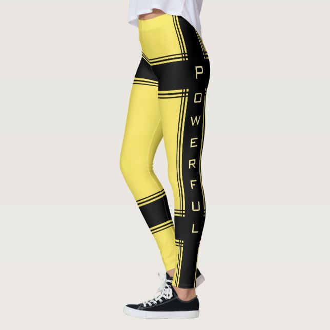 Leggings Leyendas de diseño deportivo Texto potente - Tus c (Izquierda)