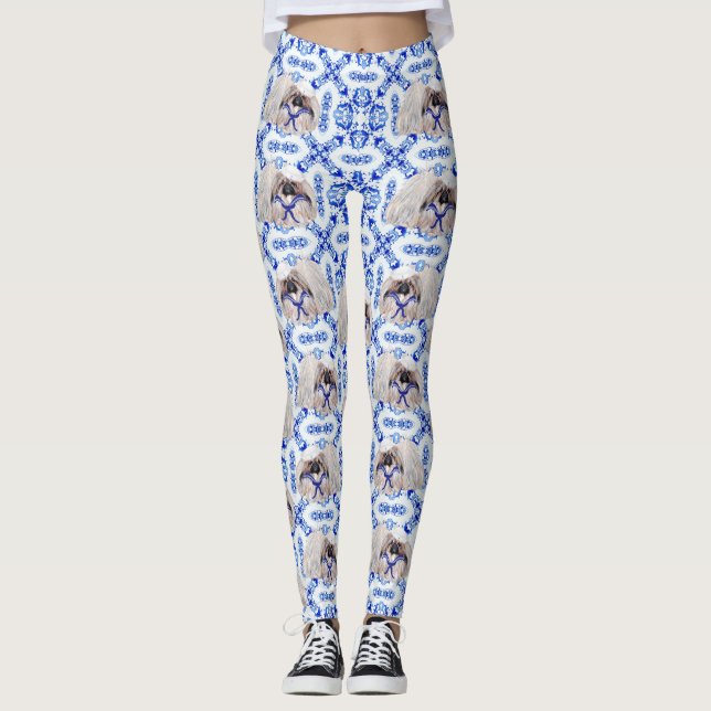Leggings Leyendas de diseño pekingesas (Anverso)