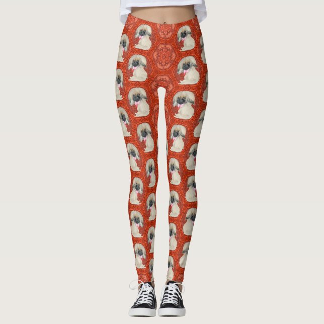 Leggings Leyendas de diseño pekingesas (Anverso)