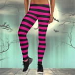 Leggings Leyendas de disfraces de color negro y rosa de Hal<br><div class="desc">Leggings de trajes negros y rosados de Halloween. Este tipo de leggings de rayas son populares en la cultura pop. Los chicas jóvenes y las mujeres usan esto en películas y libros,  ¡a veces son vampiros!</div>