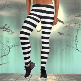 Leggings Leyendas de disfraces en blanco y negro de Hallowe