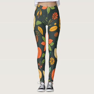 Leggings Leyendas de elementos naturales vibrantes - P digi