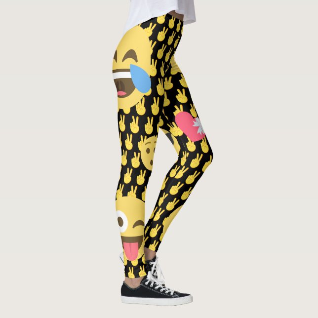 Leggings Leyendas de Emoji graciosas y cortas (Derecha)
