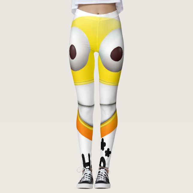 Leggings Leyendas de Emoji sonriente - Divertido y cómodo (Anverso)
