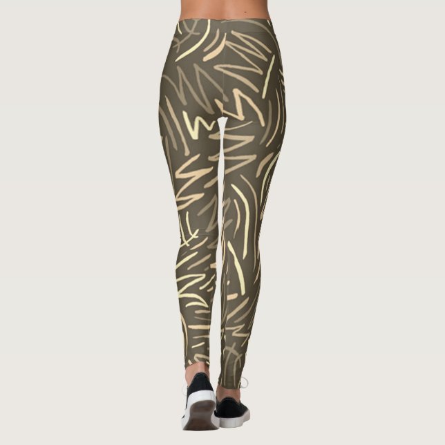 Leggings Leyendas de esgrima de tonos de tierra (Reverso)