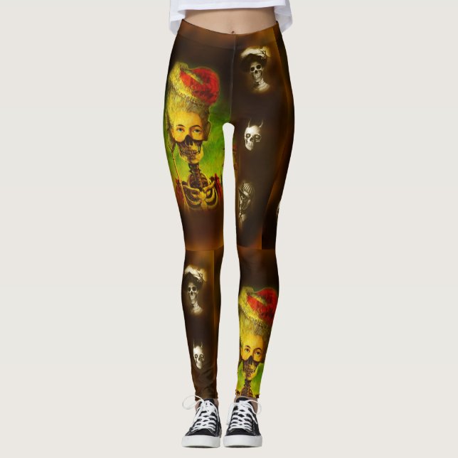 Leggings Leyendas de esqueletos góticos (Anverso)
