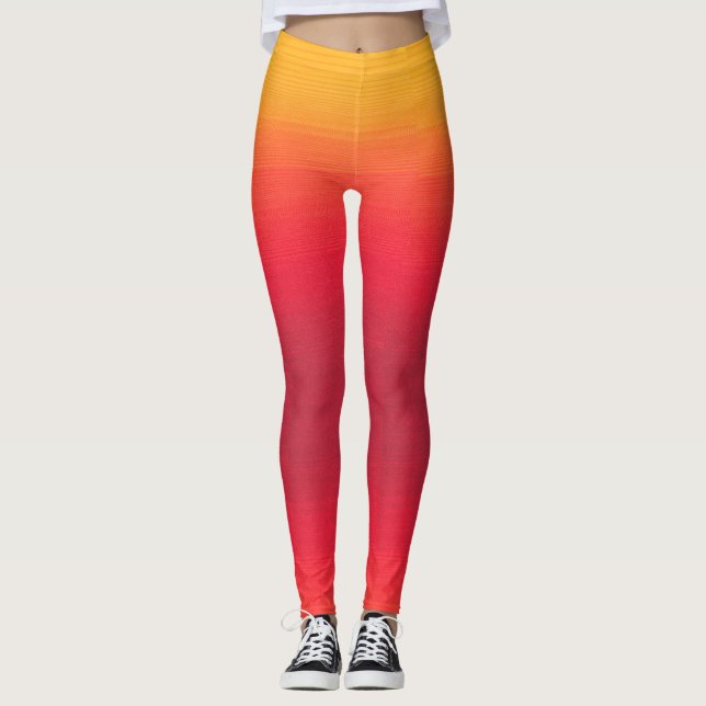 Leggings Leyendas de estilo amarillo, Naranja y rojo naranj (Anverso)