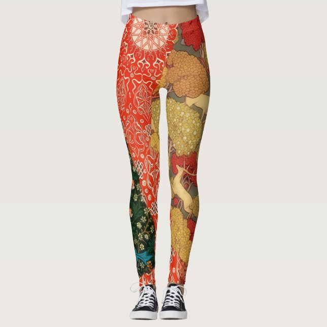 Leggings Leyendas de estilo de cosecha de mosaico de estilo (Anverso)