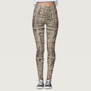 Leggings Leyendas de estilo de patrón de jeroglíficos egi
