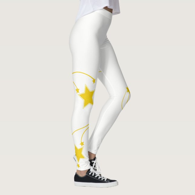 Leggings Leyendas de estrellas amarillas blancas (Derecha)