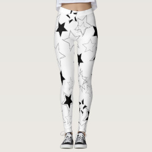 Leggings Leyendas de estrellas negras y blancas