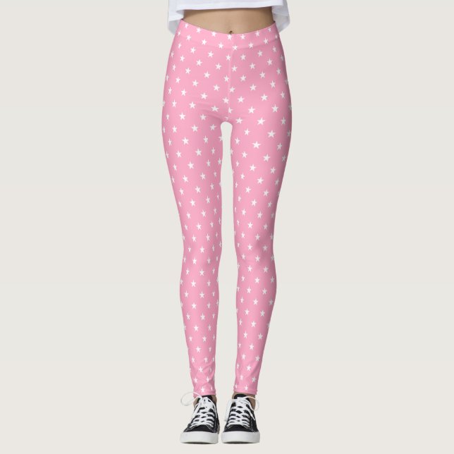 Leggings Leyendas de estrellas rosas (Anverso)