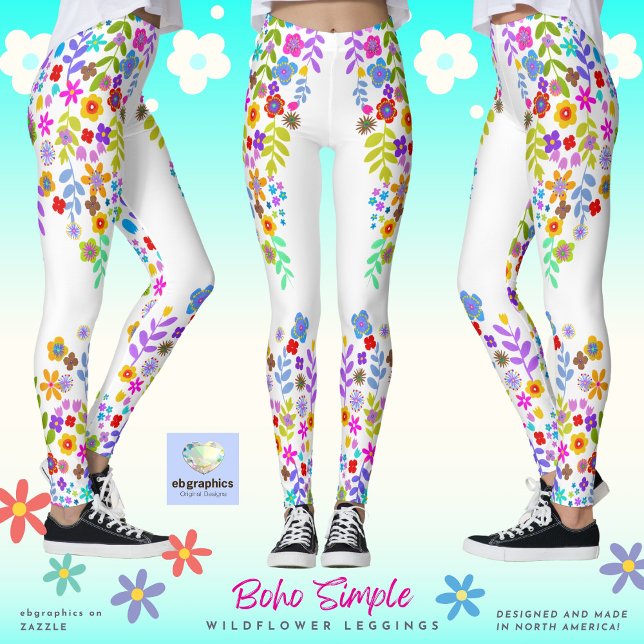 Leggings Leyendas de flores silvestres simples Boho (Subido por el creador)