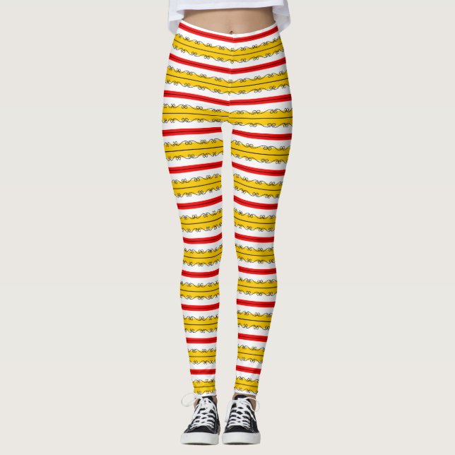 Leggings Leyendas de franjas españolas (Anverso)