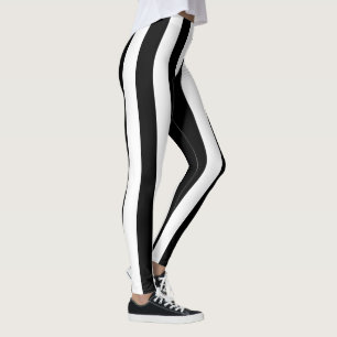 Leggings Leyendas de franjas verticales blancas de gran tam