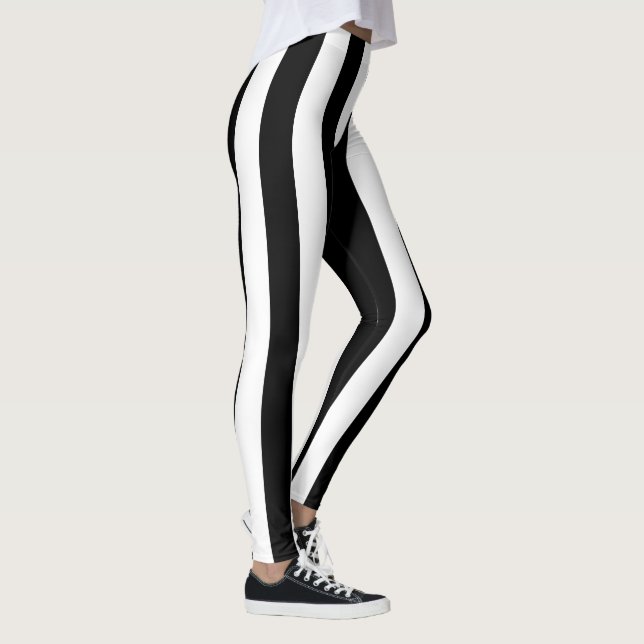 Leggings Leyendas de franjas verticales blancas de gran tam (Derecha)