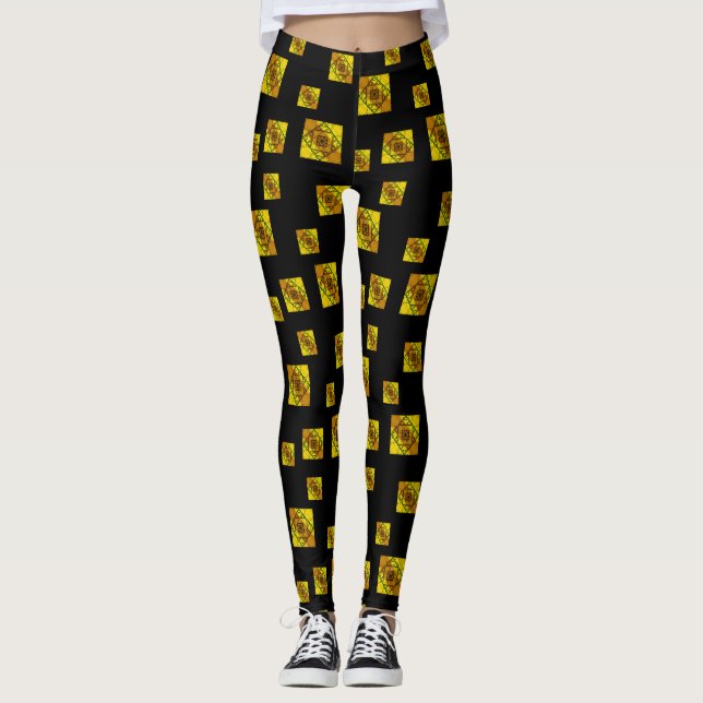 Leggings Leyendas de geometría fractal (Anverso)