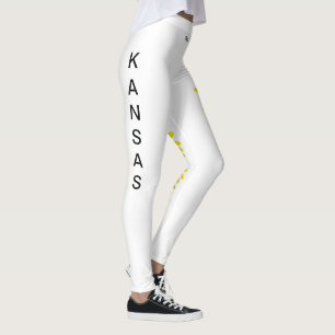Leggings Leyendas de girasol de la flor del estado de Kansa