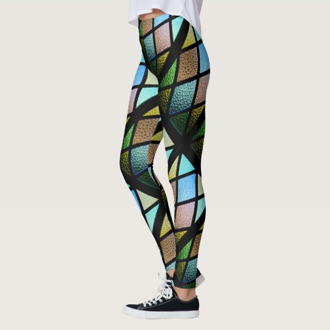 Leggings Leyendas de glas manchadas - Piernas de patrones g (Izquierda)