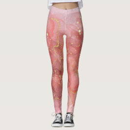 Leggings Leyendas de goteo de Purpurina Rosa Gold Rubor