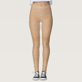 Leggings Leyendas de grano de madera marrón claro