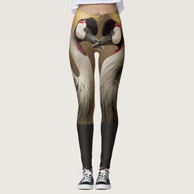 Leggings Leyendas de grullas coronadas (Anverso)