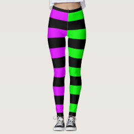 Leggings Leyendas de Halloween con rayas de color púrpura v