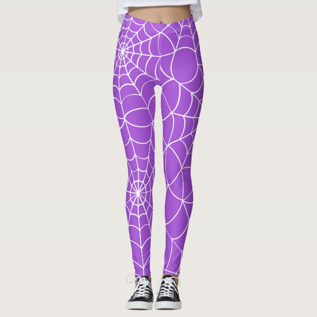 Leggings Leyendas de Halloween de la púrpura araña (Anverso)