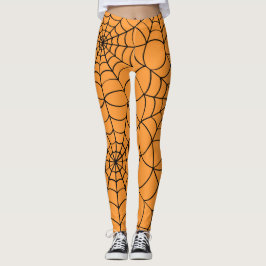Leggings Leyendas de Halloween naranja y Araña Negra