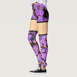 Leggings Leyendas de ilusión de flores moradas