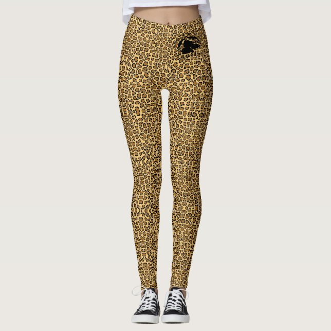 Leggings Leyendas de impresión animal con logotipo de B&BE  (Anverso)