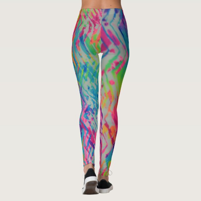 Leggings Leyendas de impresión coloridas (Reverso)