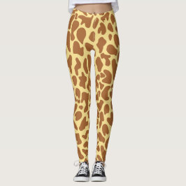 Leggings Leyendas de impresión de animales de jirafa
