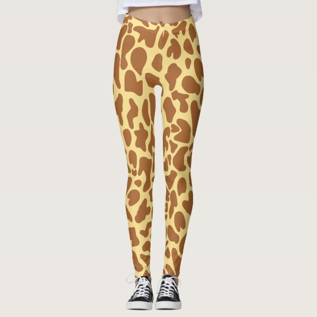 Leggings Leyendas de impresión de animales de jirafa (Anverso)