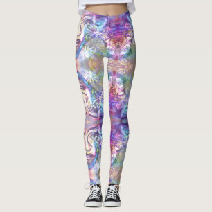 Leggings Leyendas de impresión de arte Daydream de mariposa