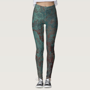 Leggings Leyendas de impresión "de cobre" de corrosión